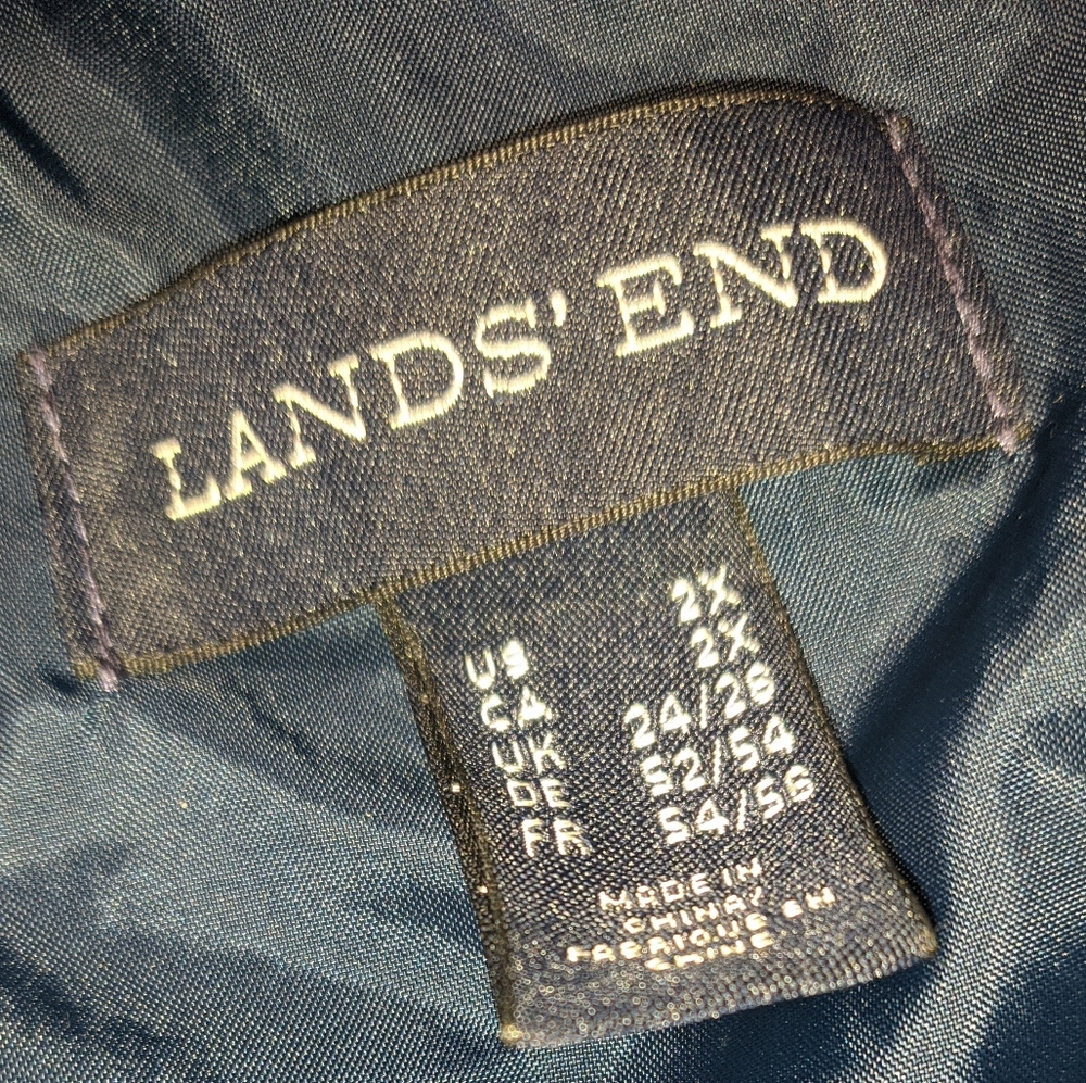 Lands' End Women's Puffer Jacket - Navy